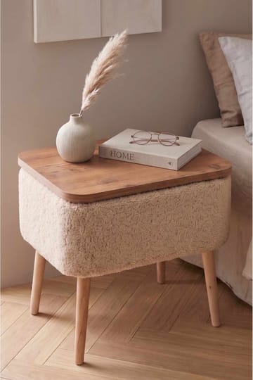 Sidebord Hanah Home Parkway Small (60 x 65 x 30 cm) Beige - Beige - Møbler - Borde - Aflastningsbord - Lampebord