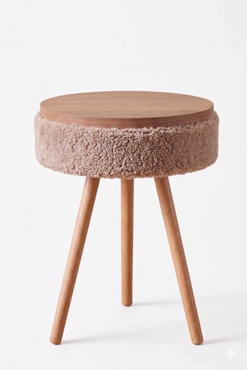 Sidebord Hanah Home Parkway Mini (Ø33 x H55 cm) Beige - Beige - Møbler - Borde - Aflastningsbord - Lampebord