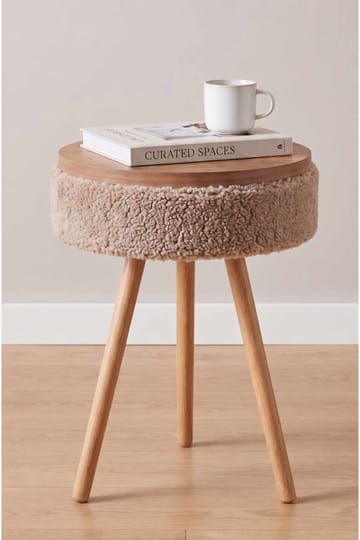 Sidebord Hanah Home Parkway Mini (Ø33 x H55 cm) Beige - Beige - Møbler - Borde - Aflastningsbord - Lampebord