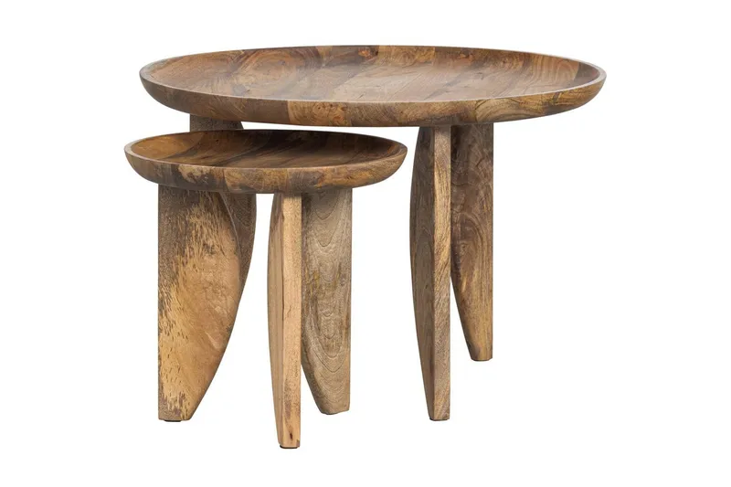 Sidebord High Heels sæt med 2, Natur