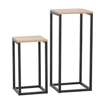 Sidebord HOME4YOU Hannes sæt med 2 stk. 26x26x60 cm 22x22x40 cm rustik melamin - rustik melamin - Møbler - Borde - Aflastningsbord - Indskudsborde