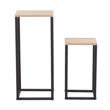 Sidebord HOME4YOU Hannes sæt med 2 stk. 26x26x60 cm 22x22x40 cm rustik melamin - rustik melamin - Møbler - Borde - Aflastningsbord - Indskudsborde