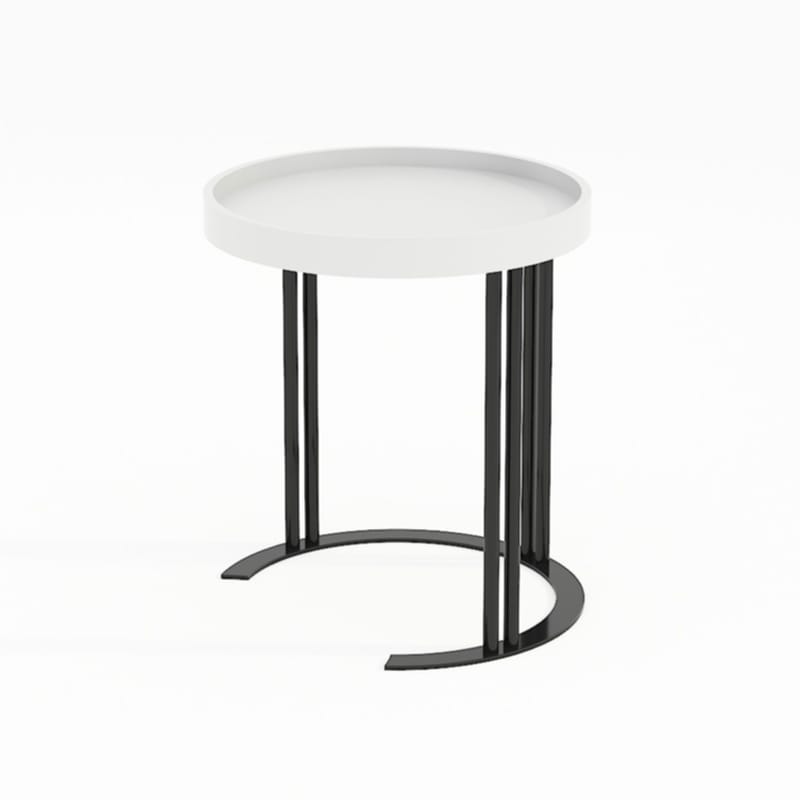 Sidebord HOME4YOU Keira 40x45 cm Hvid, hvid