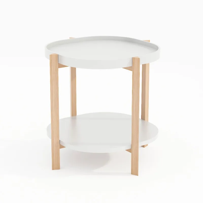 Sidebord HOME4YOU Norah 50x50x55 cm Hvid, hvid