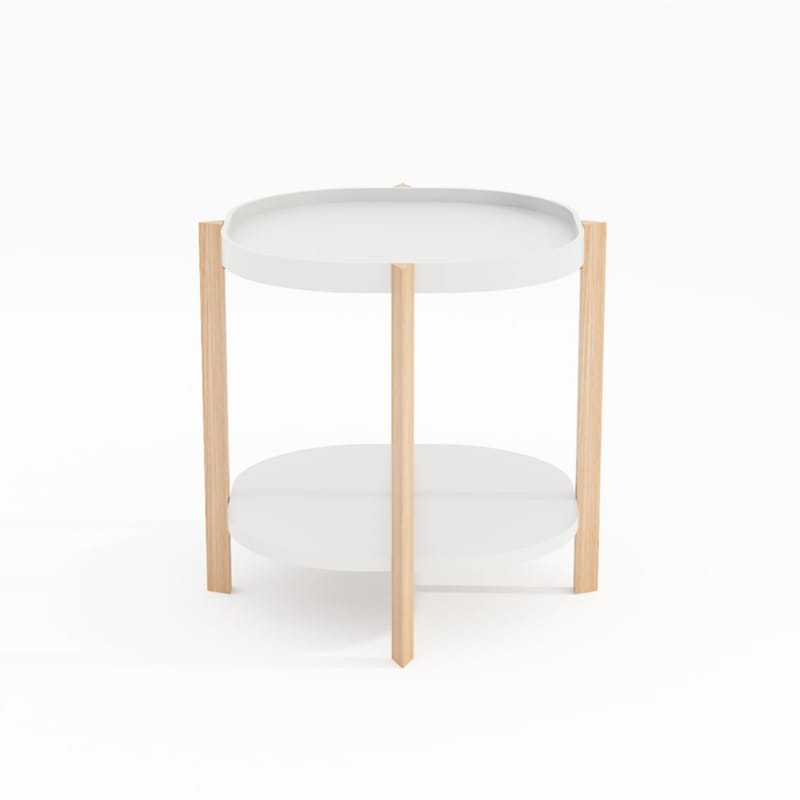 Sidebord HOME4YOU Norah 50x50x55 cm Hvid - hvid - Møbler - Borde - Aflastningsbord - Lampebord