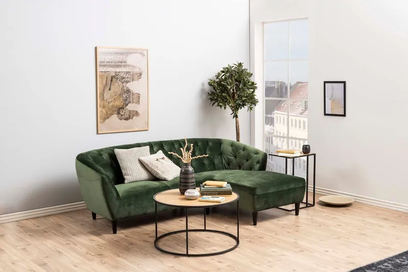 Sidebord HOME4YOU Seaford 43x35x63 cm eg - eg - Møbler - Borde - Aflastningsbord - Lampebord