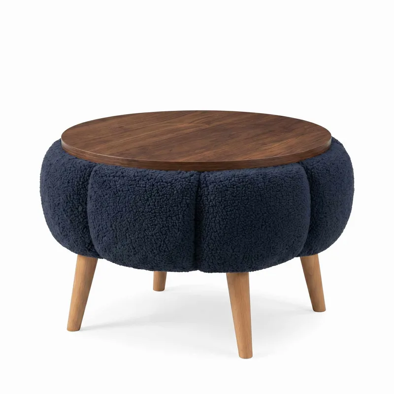 Sidebord Homitis Papatya (Ø45 x H44 cm) Antracit, undefined