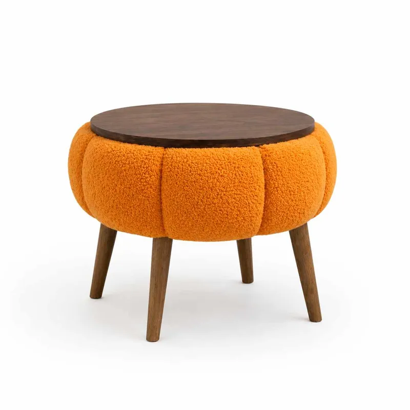 Sidebord Homitis Papatya (Ø45 x H44 cm) Orange, undefined