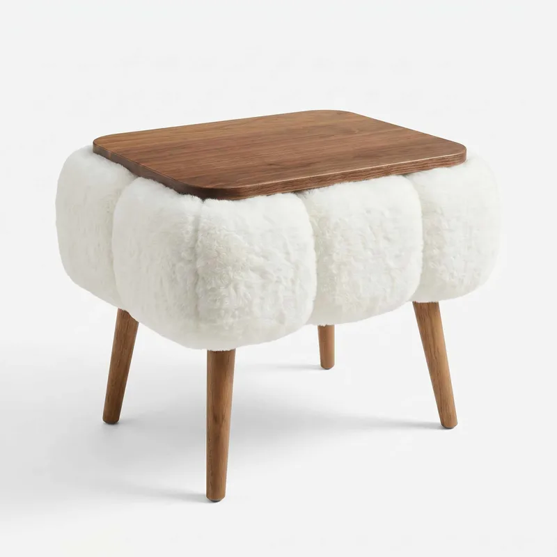 Sidebord Homitis Papatya (45 x 44 x 35 cm) Hvid, undefined