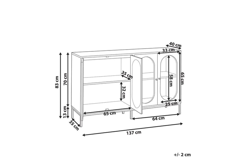 Sidebord Langford - Møbler - Borde - Aflastningsbord - Lampebord