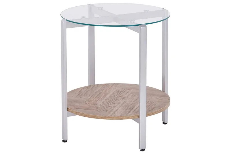 Sidebord Lovell Sølv, lyst træ - Sølv, lyst træ - Møbler - Borde - Aflastningsbord - Lampebord