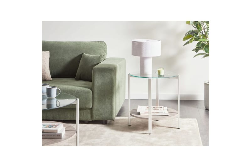 Sidebord Lovell Sølv, lyst træ - Sølv, lyst træ - Møbler - Borde - Aflastningsbord - Lampebord