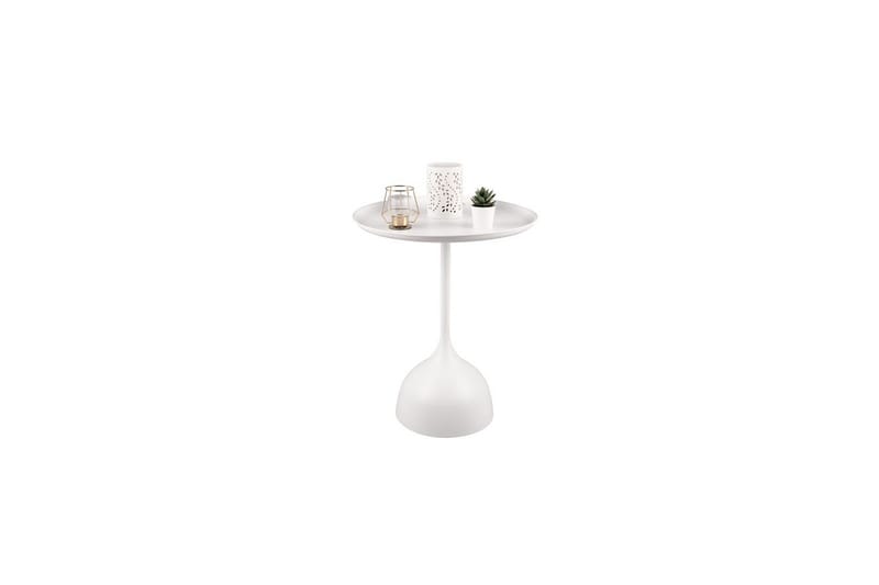 Sidebord Mirrors & More Mona Ø 48 x 60 cm, Hvid - Ø 48 x 60 cm, Hvid - Møbler - Borde - Aflastningsbord - Lampebord