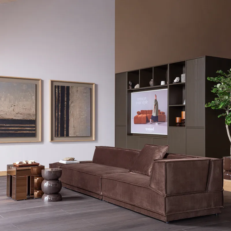 Sidebord Mirrox 45 cm, Brun