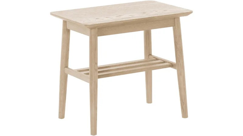 Sidebord Olsund med Hylde, Hvidpigmenteret