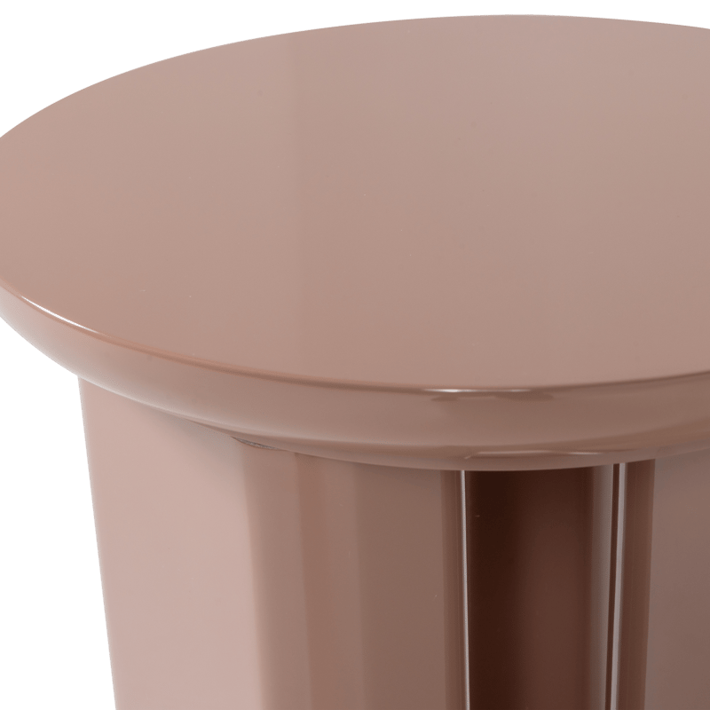 Sidebord Orivo 40 cm rundt - Gammelrosa - Møbler - Borde - Aflastningsbord - Lampebord