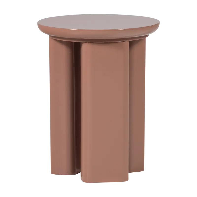 Sidebord Orivo 40 cm rundt, Gammelrosa