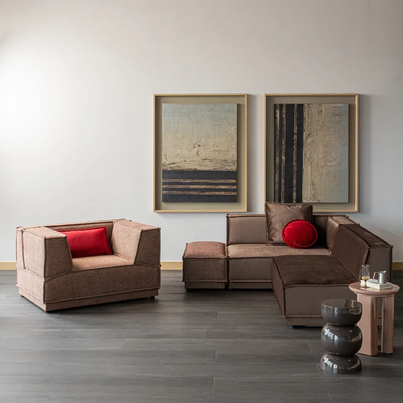 Sidebord Orivo 40 cm rundt - Gammelrosa - Møbler - Borde - Aflastningsbord - Lampebord