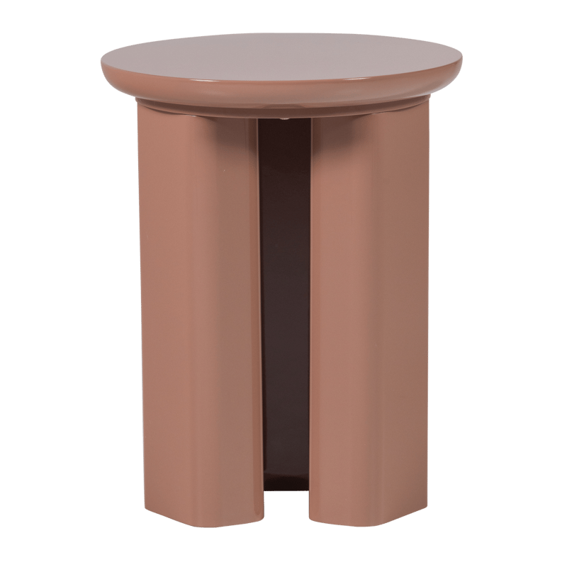 Sidebord Orivo 40 cm rundt - Gammelrosa - Møbler - Borde - Aflastningsbord - Lampebord