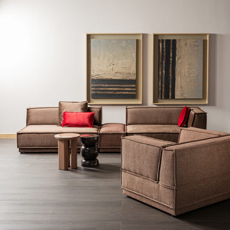 Sidebord Orivo 40 cm rundt - Gammelrosa - Møbler - Borde - Aflastningsbord - Lampebord