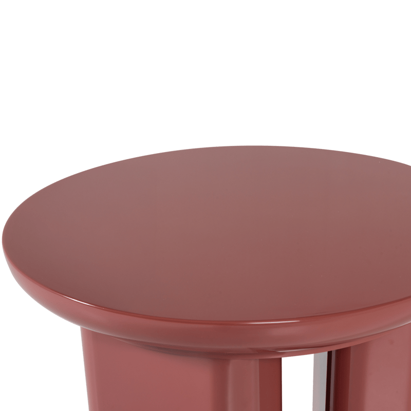 Sidebord Orivo 40 cm rundt - Rød/Rosa - Møbler - Borde - Aflastningsbord - Lampebord