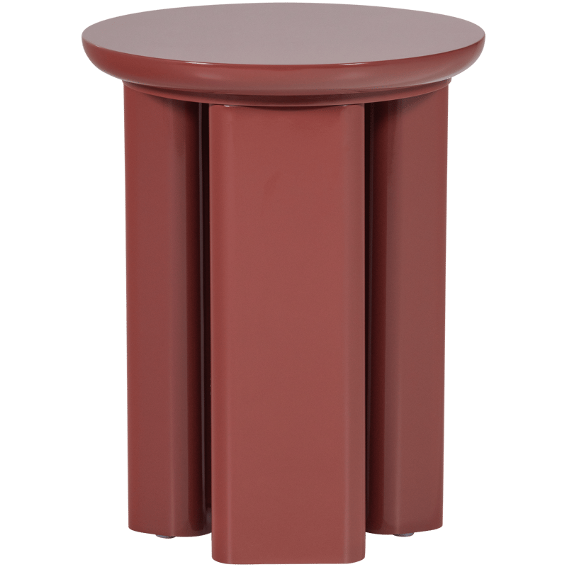 Sidebord Orivo 40 cm rundt - Rød/Rosa - Møbler - Borde - Aflastningsbord - Lampebord