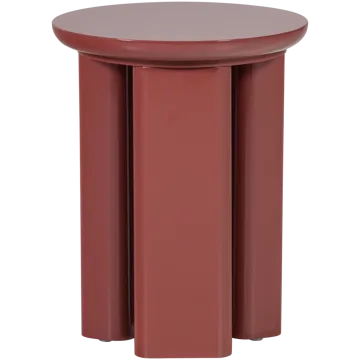 Sidebord Orivo 40 cm rundt - Rød/Rosa - Møbler - Borde - Aflastningsbord - Lampebord