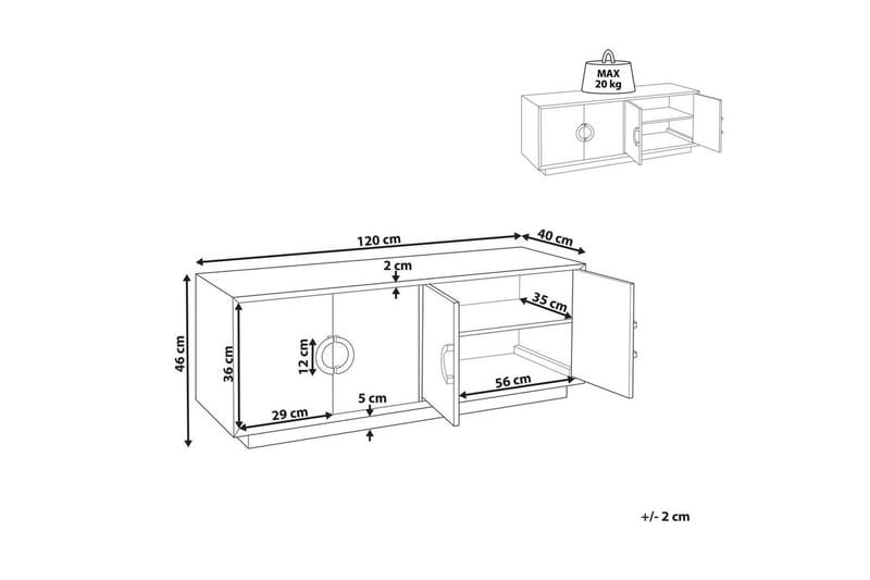 Sidebord Oxnard - Møbler - Borde - Aflastningsbord - Lampebord
