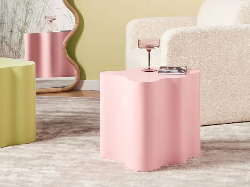 Sidebord Sakami - Pastelrosa - Møbler - Borde - Aflastningsbord - Lampebord