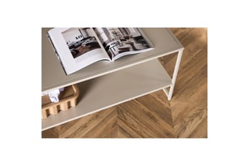 Sidebord Staal - Beige, 102x43x45 - Møbler - Borde - Aflastningsbord - Lampebord