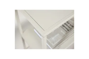 Sidebord Staal - Beige, 26x80x80 - Møbler - Borde - Aflastningsbord - Lampebord