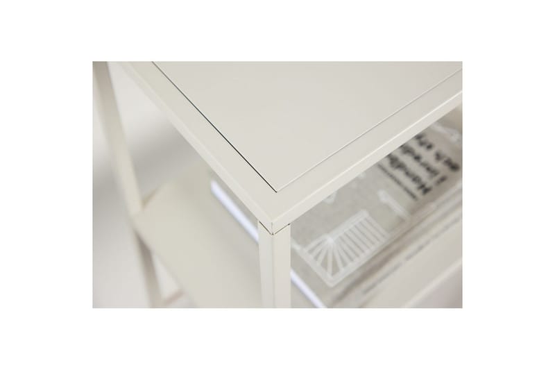 Sidebord Staal - Beige, 26x80x80 - Møbler - Borde - Aflastningsbord - Lampebord
