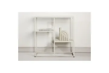 Sidebord Staal - Beige, 26x80x80 - Møbler - Borde - Aflastningsbord - Lampebord