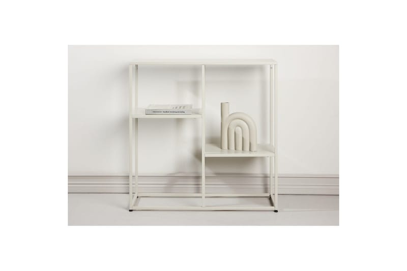 Sidebord Staal - Beige, 26x80x80 - Møbler - Borde - Aflastningsbord - Lampebord