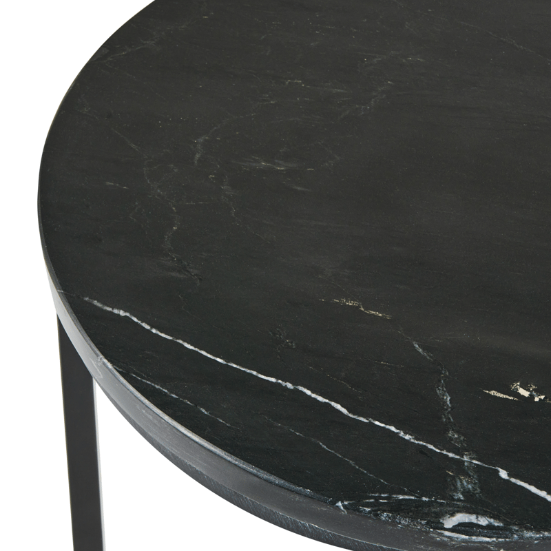 Sidebord Tyrell - Sort marmor - Møbler - Borde - Aflastningsbord - Lampebord