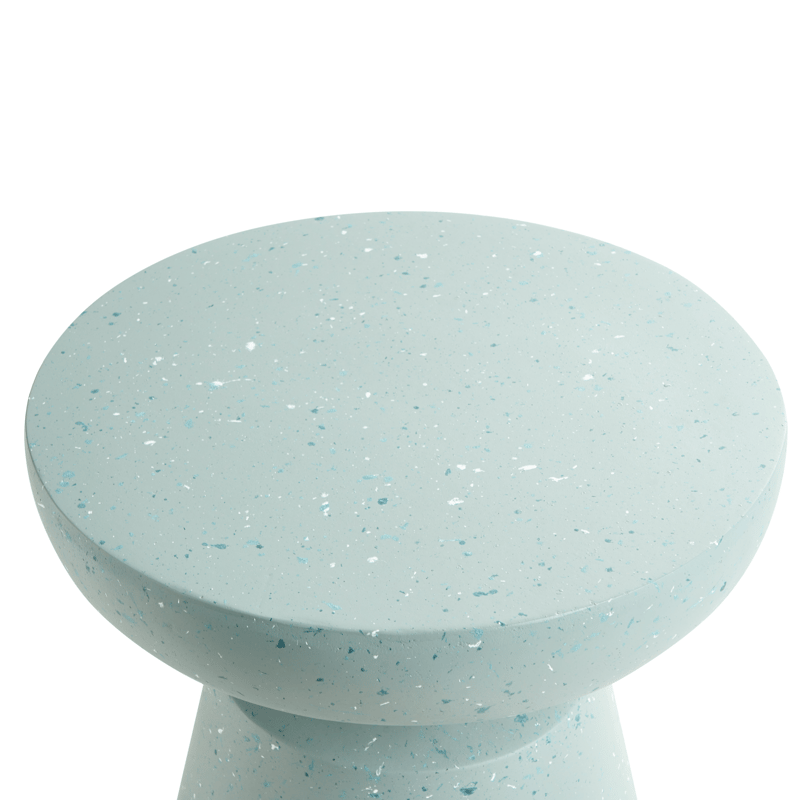 Sidebord udendørs Mincio 45 cm terrazzoeffekt - Grøn - Havemøbler - Balkon - Balkonmøbler - Altanborde