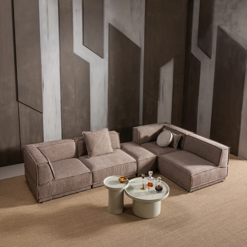 Sidebord Veluna 40 cm rundt - Sand - Møbler - Borde - Aflastningsbord - Lampebord