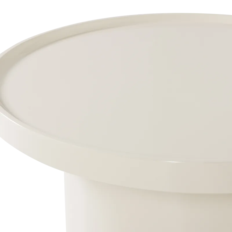 Sidebord Veluna 70 cm rundt - Sand - Møbler - Borde - Aflastningsbord - Lampebord