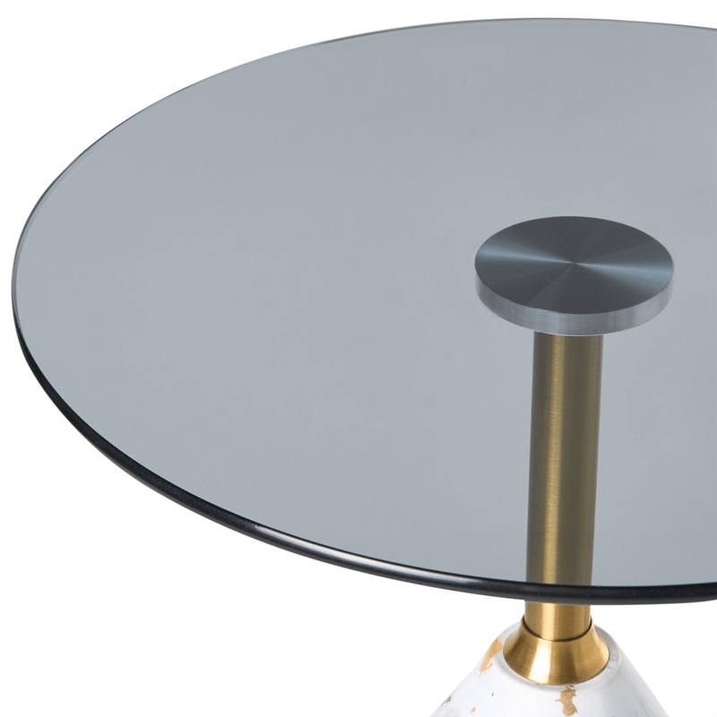 Sidebord Wabby - Hvid marmor - Møbler - Borde - Aflastningsbord - Lampebord