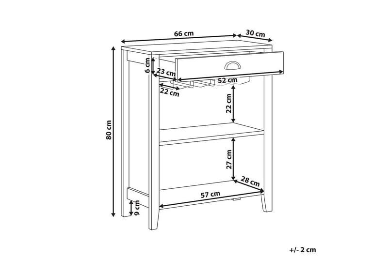 Sidebord Walkerston Mørkt træ - Mørkt træ - Møbler - Borde - Aflastningsbord - Lampebord
