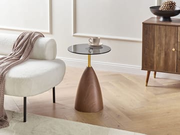 Sidebord Wallis - Brun, sort - Møbler - Borde - Aflastningsbord - Lampebord