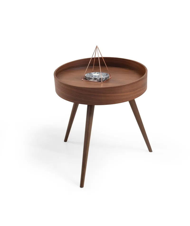 Sidebord Wallxpert Bias (60 x 60 x 60 cm) Valnød, Valnød
