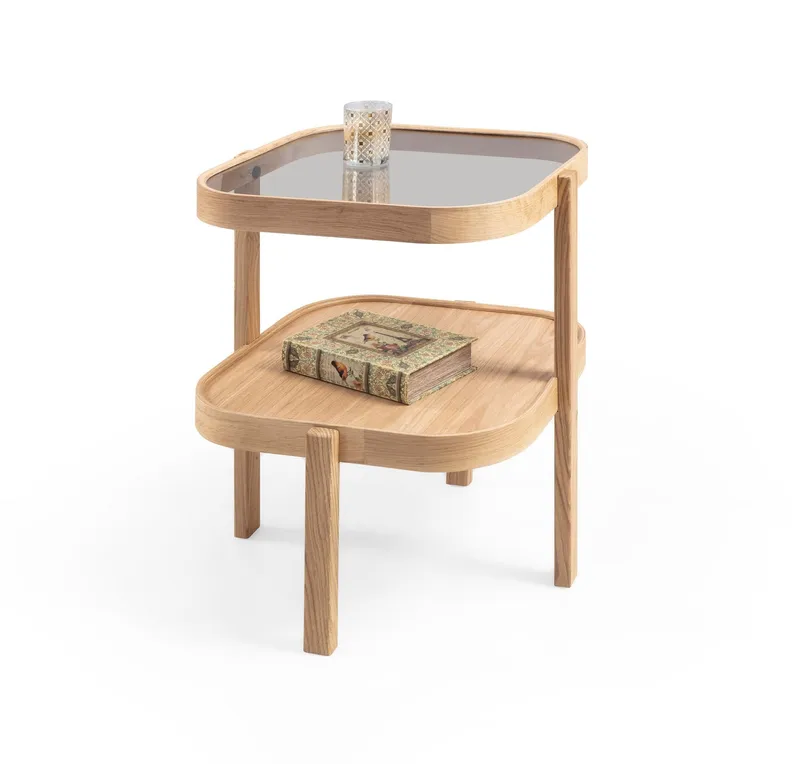 Sidebord Wallxpert Milan Kare (60 x 60 x 60 cm) Eg - Eg - Møbler - Borde - Aflastningsbord - Lampebord