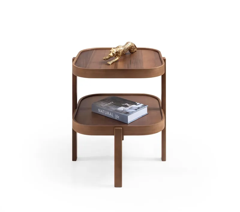 Sidebord Wallxpert Milan Kare (60 x 60 x 60 cm) Valnød, Valnød