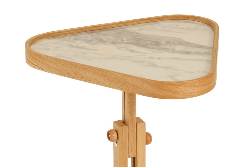 Sidebord Wallxpert Opus Ucgen (46 x 43 x 46 cm) Eg Hvid Marmor - Eg og hvid marmor - Møbler - Borde - Aflastningsbord - Lampebord