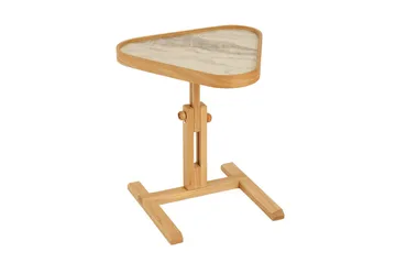 Sidebord Wallxpert Opus Ucgen (46 x 43 x 46 cm) Eg Hvid Marmor - Eg og hvid marmor - Møbler - Borde - Aflastningsbord - Lampebord