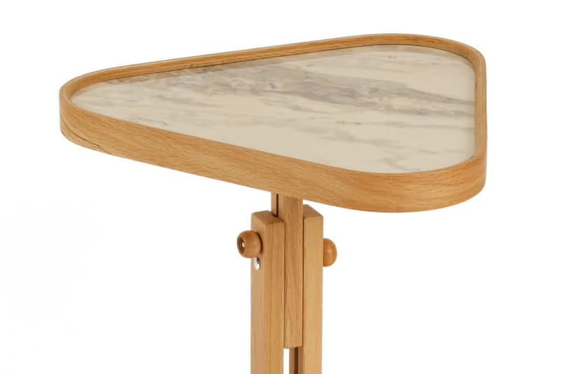 Sidebord Wallxpert Opus Ucgen (46 x 43 x 46 cm) Eg Hvid Marmor - Eg og hvid marmor - Møbler - Borde - Aflastningsbord - Lampebord