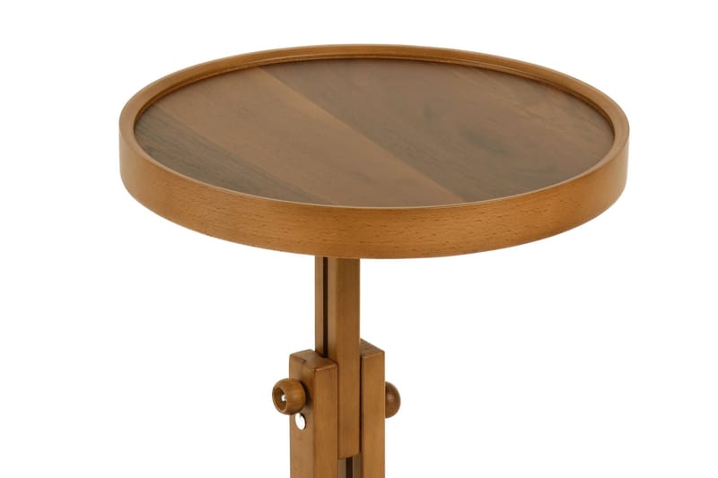 Sidebord Wallxpert Opus Yuvarlak (40 x 43 x 40 cm) Valnød - Valnød - Møbler - Borde - Aflastningsbord - Lampebord