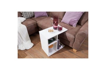 Sidebord Wohnling folieret spånplade 50 cm, moderne loftstil Hvid - Hvid - Møbler - Borde - Aflastningsbord - Lampebord