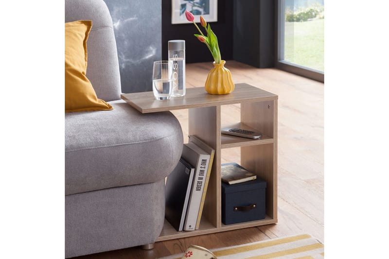 Sidebord Wohnling folieret spånplade 50 cm, moderne loftstil Sonoma - Sonoma - Møbler - Borde - Aflastningsbord - Lampebord
